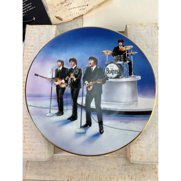 The Beatles Limited Edition Collector's Plate "Live In Concert" By Delphi - Picture 2 of 7